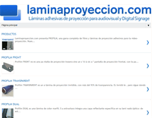Tablet Screenshot of laminaproyeccion.com
